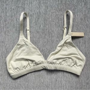 Skims Cotton Jersey Triangle Bralette Bone Size Small NWT